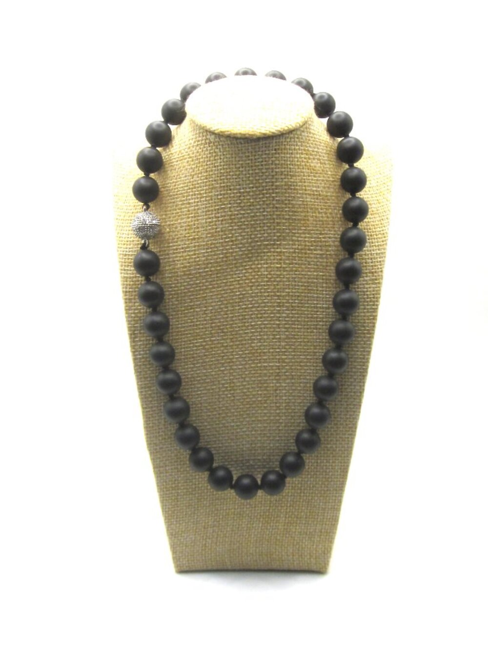 Matte Black Onyx Beaded Necklace